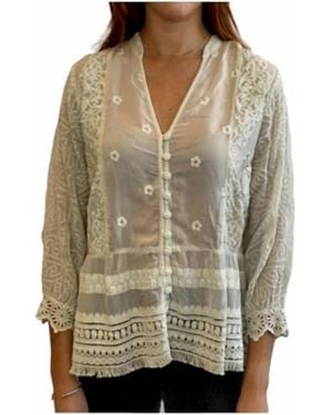 Johnny Was Polyvore Juniper Blouse - Pink