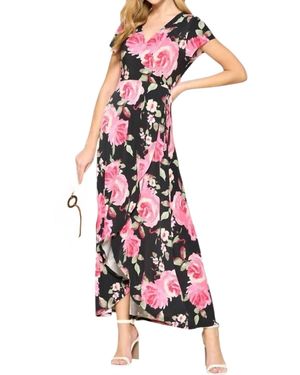 Emerald Collection Take Me Away Floral Maxi Dress - White