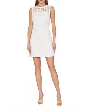 MILLY Moira Lace Mini Dress - White