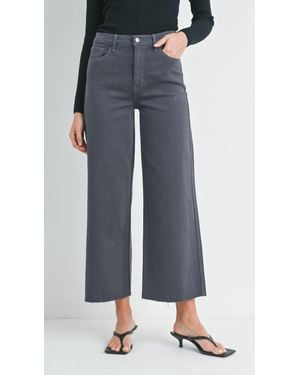 Just Black Denim Scissor Cut Wide Leg Jeans - Black