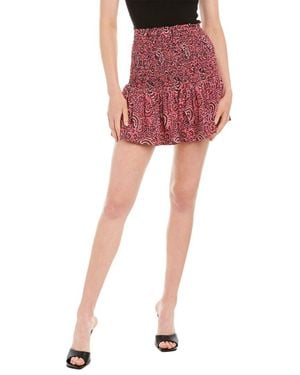 A.L.C. A. L.C. Kade Silk Mini Skirt - Red
