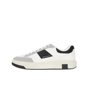 ARMANI EXCHANGE Polyurethane Patchwork Sneakers - White