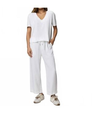 Splendid Angie Crop Wide Leg Pants - White