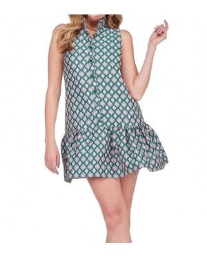 J joy Ruffled Jacquared Dress - Blue