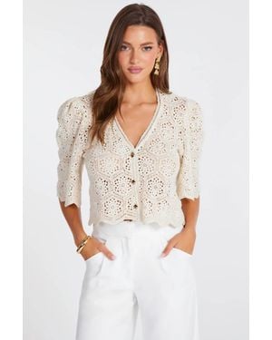 Bishop + Young Crochet Summer Cardigan - White