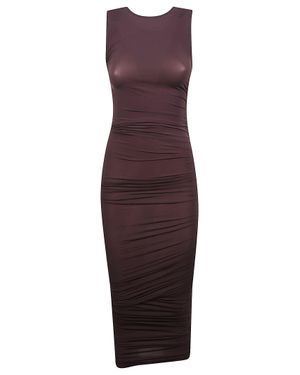 Wolford Sheer Drap Dress - Purple