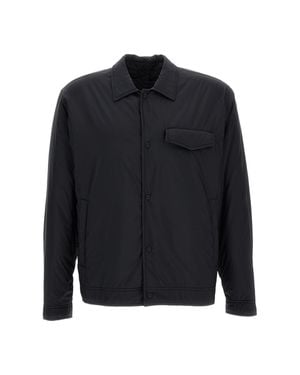 Herno Boxy-Cut Lightweight Overshirt Jacket - Blue