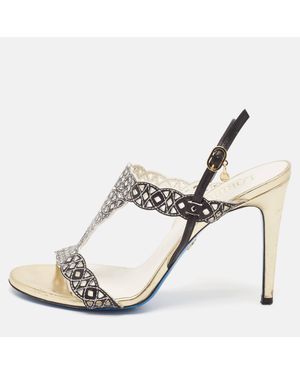 Loriblu Leather Slingback Sandals - Metallic