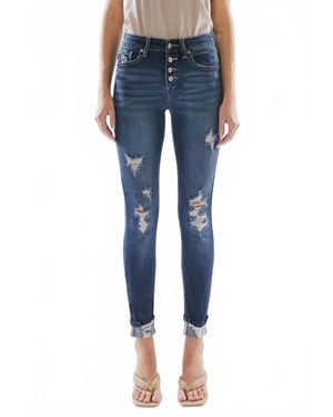 Kancan Showstopper High Rise Skinny Jeans - Blue