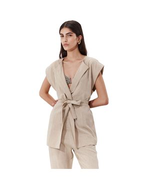 Gottex Beach Life Terra Sleeveless Vest Cover-Up - Brown