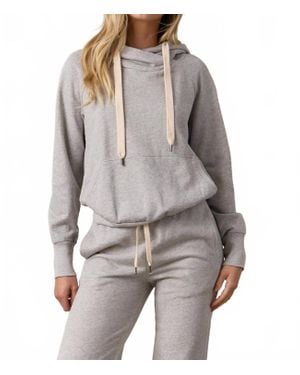 NSF Lisse Fitted Loop Terry Hoodie - Gray