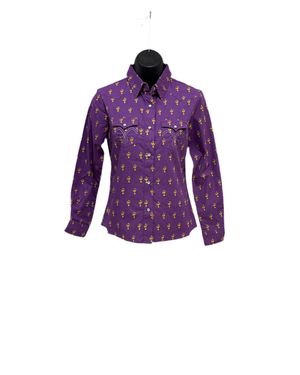 Panhandle Girl's Snap Shirt - Purple