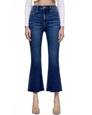 Hidden Jeans Happi High Rise Denim Crop Flare Jeans - Blue