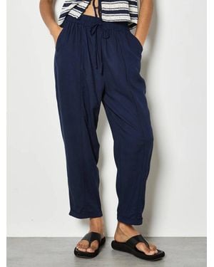Apricot Ladder Lace Inset Pants - Blue