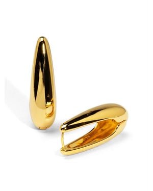 Rho Mega Teardrop Hoop Earring - Metallic