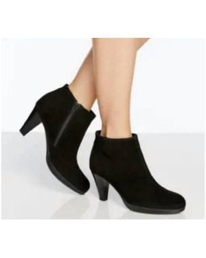 La Canadienne Oliver Waterproof Suede Bootie Boots - Black