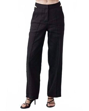 Crescent Janey Cut-Out Trouser Pants - Blue