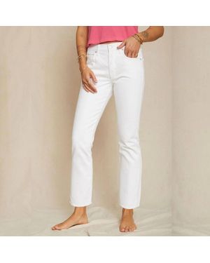 AMO Tomboy Crop Jeans - White