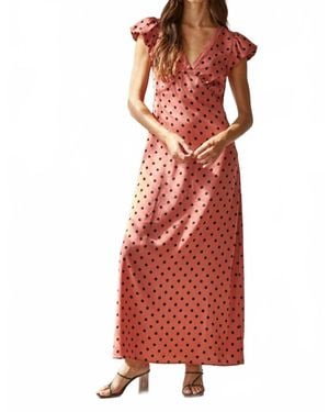 By Together Eileen Dotted Maxi Dress - Red