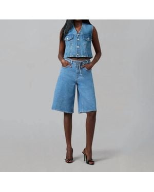 Lola Denim Seville High Rise Gaucho Jeans - Blue