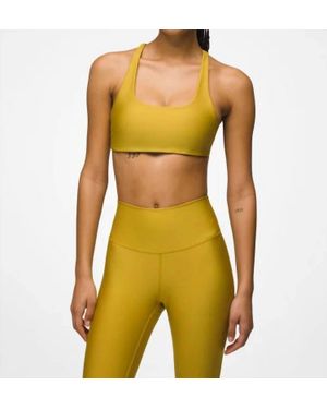 Prana Sculpt Deep Breath Sports Bra - Yellow