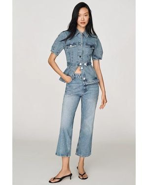 ALIGNE 100% Cotton Flare Jeans - Blue