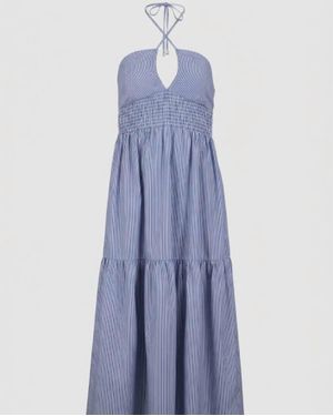Bishop + Young Aeries Halter Dress - Blue