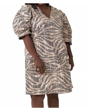 Marie Oliver Ola V-Neck Mini Dress - Natural