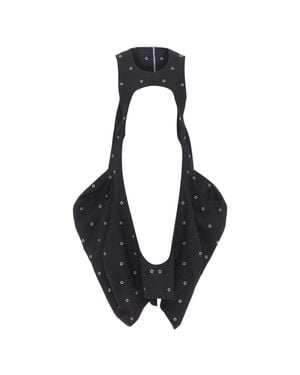 Comme des Garçons Comme Des Garcons Wool Grommet Cut Out Pannier Dress - Black