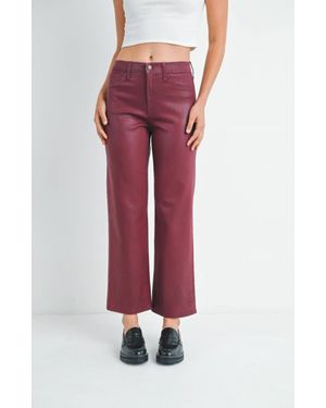 Just Black Denim The Coated Straight Leg - Red