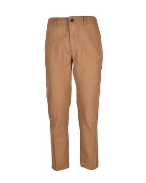 Department 5 Tapered Chino Pants With Clean Silhouette - Natural