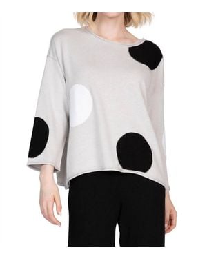 Liv by Habitat Full Circle Mixed Dot Sweater - White