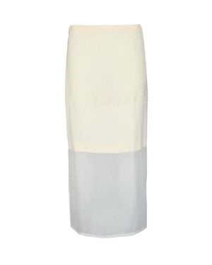 Sportmax Long Skirt Viscose - White