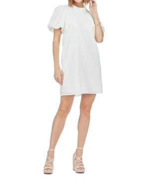 J joy Puff Sleeve Dress - White