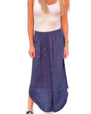 Ottod'Ame Linen Long Skirt - Purple