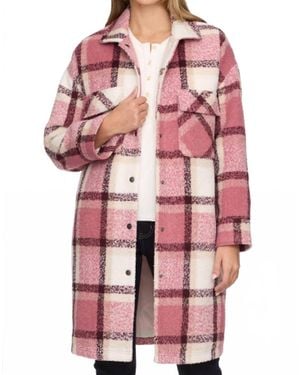 Flag & Anthem Sharon Longline Shacket - Pink
