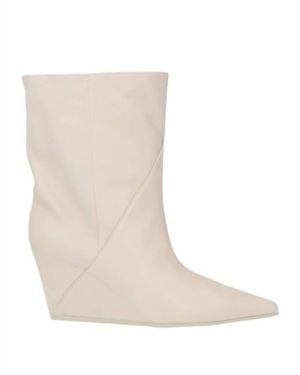 Vic Matié Pointed Toe Wedge Bootie - Natural