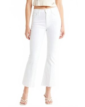 Mother Lil Hustler Ankle Fray Pant - White
