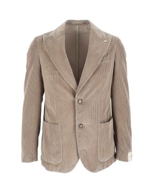 L.B.M. 1911 Drop S Corduroy Tailored Jacket - Natural