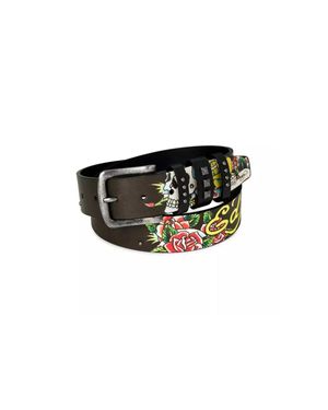 Ed Hardy Skull Studded Belt - Black