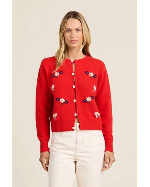 Trovata Loretta Sweater Cardigan - Red