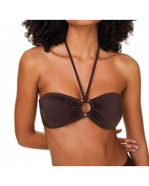Heidi Klein Coco Palm Ring Bandeau Top - Black