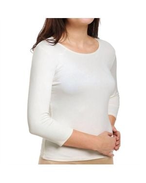 Only Hearts Delicious 3/4 Sleeve Crew Neck Tee - White