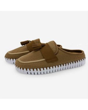 Ilse Jacobsen Wool Tassel Mule - Brown