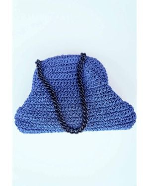 Maria La Rosa Mini Game Clutch Bag - Blue