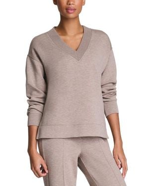 Spanx Brushed V-Neck Tunic - Gray