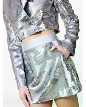 Alex Perry Delon Sequin Mini Skirt - Blue