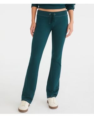 Aéropostale Solid Fit & Flare Sweatpants - Blue