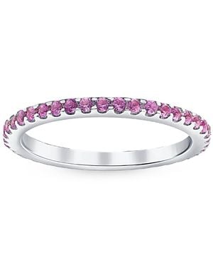 Pompeii3 3/4Ct Sapphire Stackable Ring Wedding Band 10K - Purple