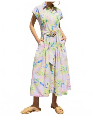 Dress Forum Floral Radiance Shirt Dress - Green